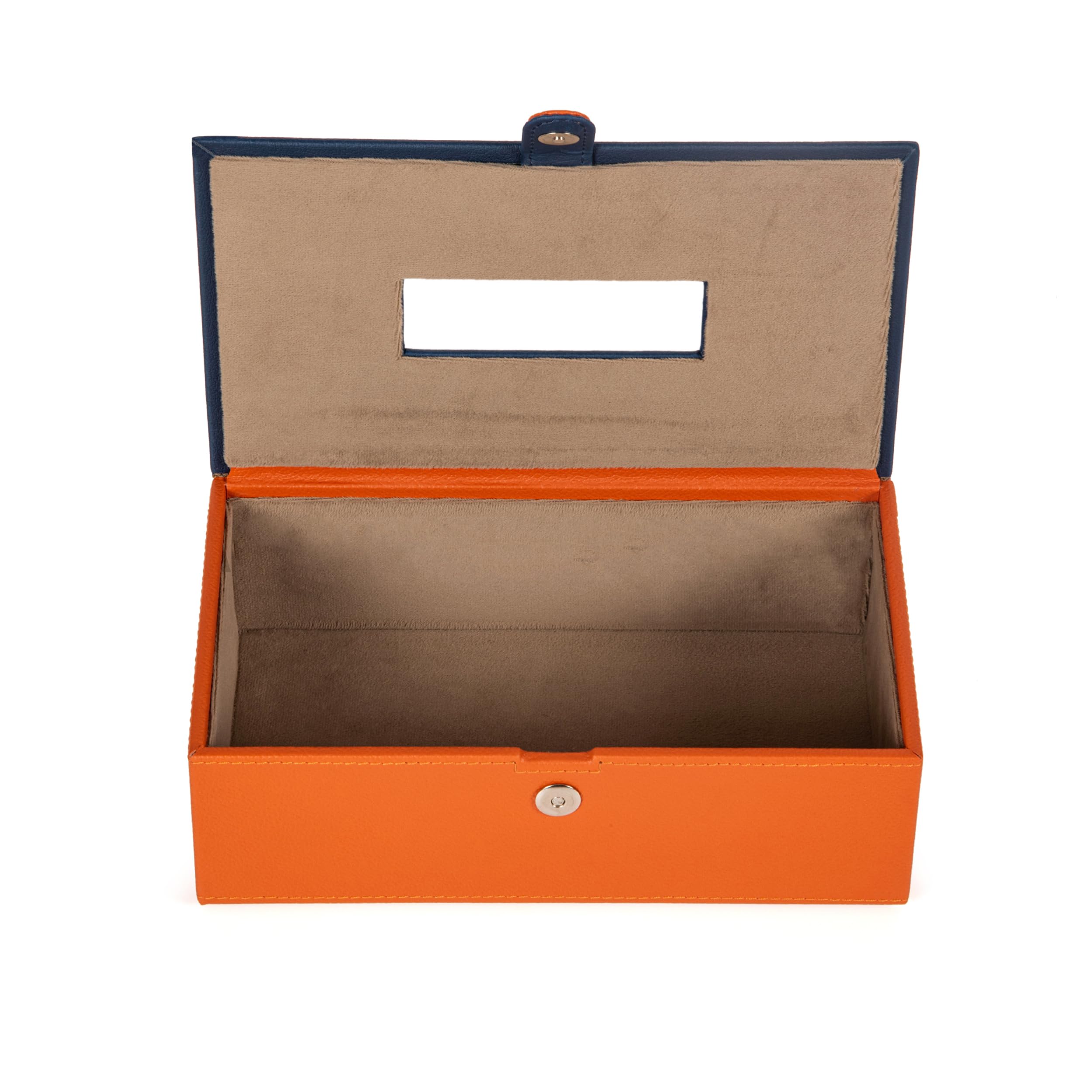 2.CASA BOTANICAL Leather Car Tissue Box & Tea Coasters Combo - Set of 2 (Orange) | Napkin Holder & Tissue Dispenser for Cars, Office, Dining Room, Home Decor 4