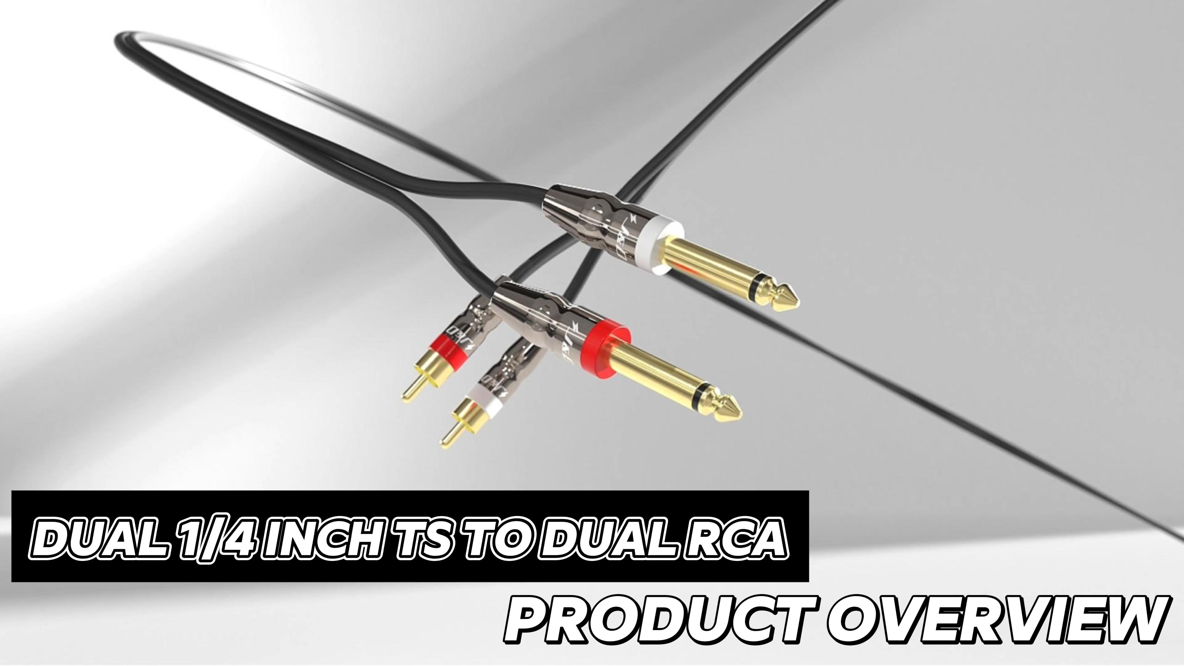 Amazon.com: J&D Dual 1/4 inch TS to Dual RCA Cable, Heavy Duty 1/4