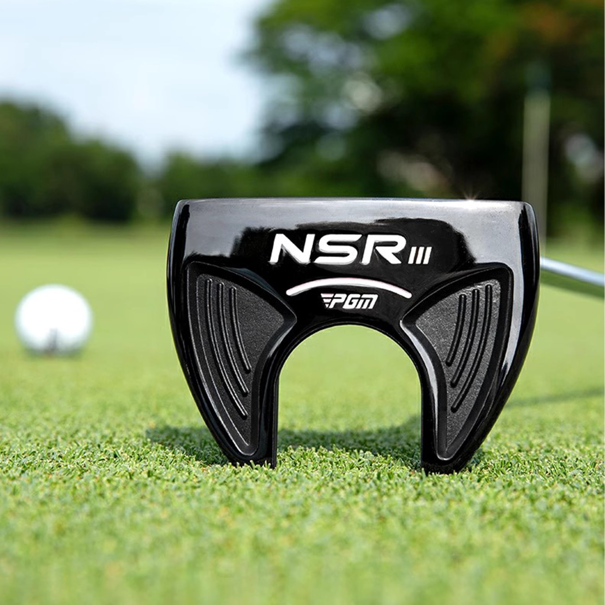 PGM 83.8 cm Golf Putter für Wonmen Rechtshänder mit Schlägerhaube, Ausrichtungshilfe High Moi Mallet Putter Golfschläger für Geradere Putts TUG041