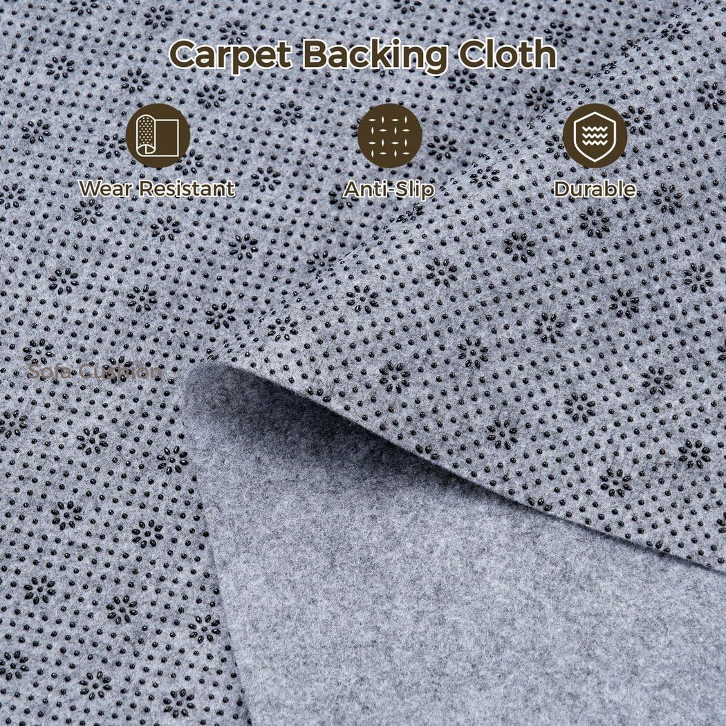 71x157 inch Non Slip Final Backing Cloth, Tufting Cloth Backing Fabric with Non Slip Vinyl Rubber Dots, Non Slip Rug Pad with Plum Blossom Pattern for Tufting and Rug Making