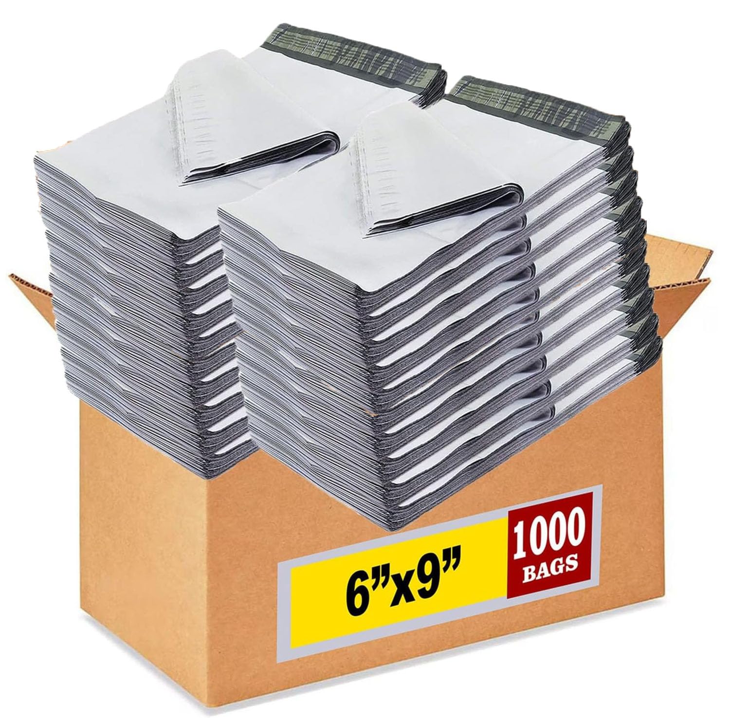 iMBAPrice 2000 - 6X9 Premium Matte Finish White Poly Mailers Envelopes Bags (iMBA-1PM-2000)