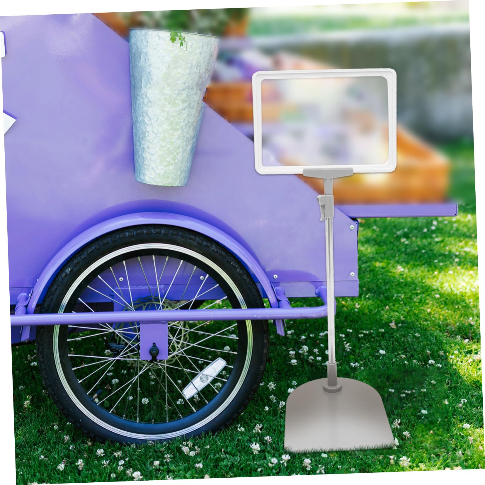 Homoyoyo Espositore Design Stabile e Leggero Bianco A5 Prezzi Supermercato in Acciaio Inossidabile e Plastico per Cartellini Prezzo in Negozio e Supermercato