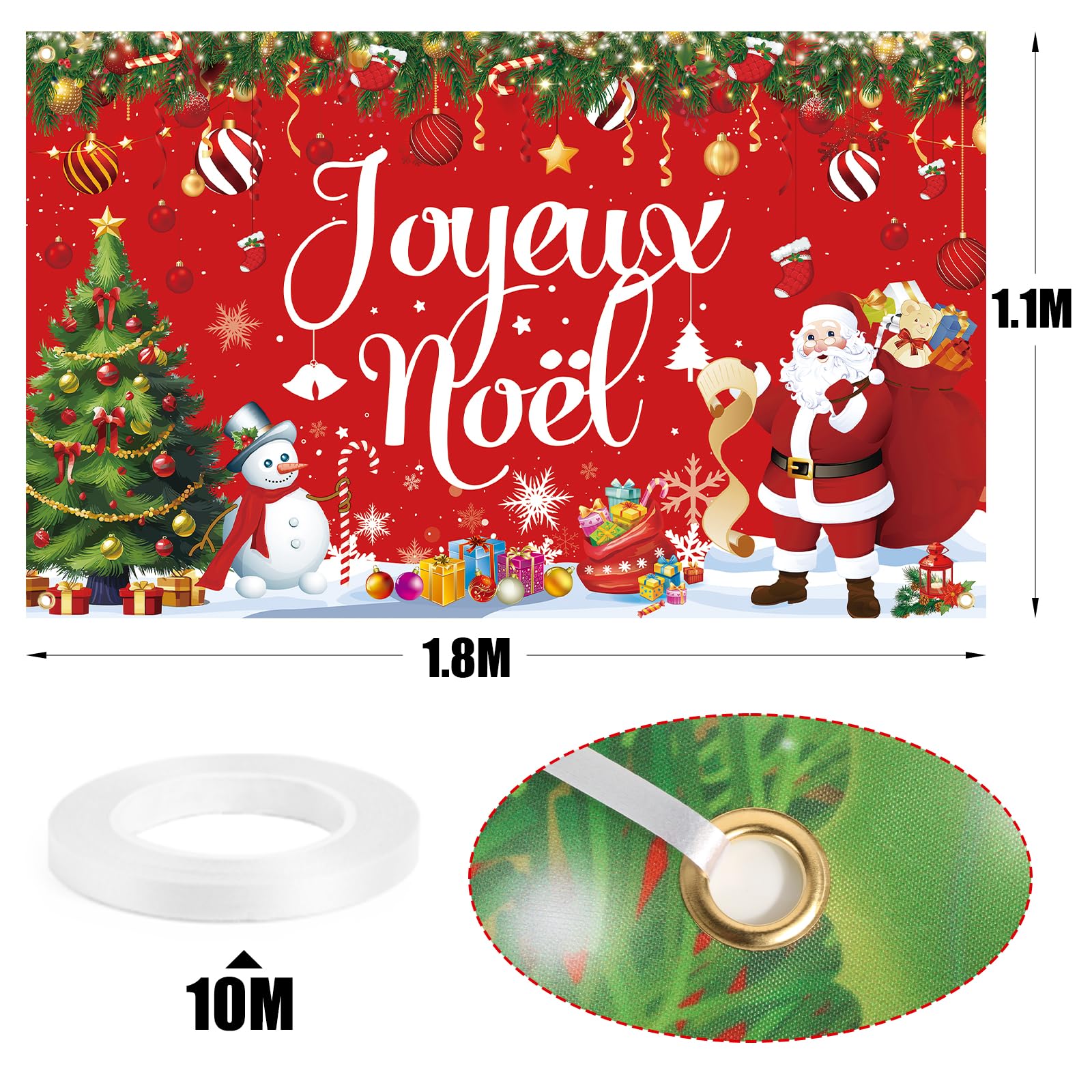 Bannière De Noël Avec Décoration De Noël Avec élément De Noël