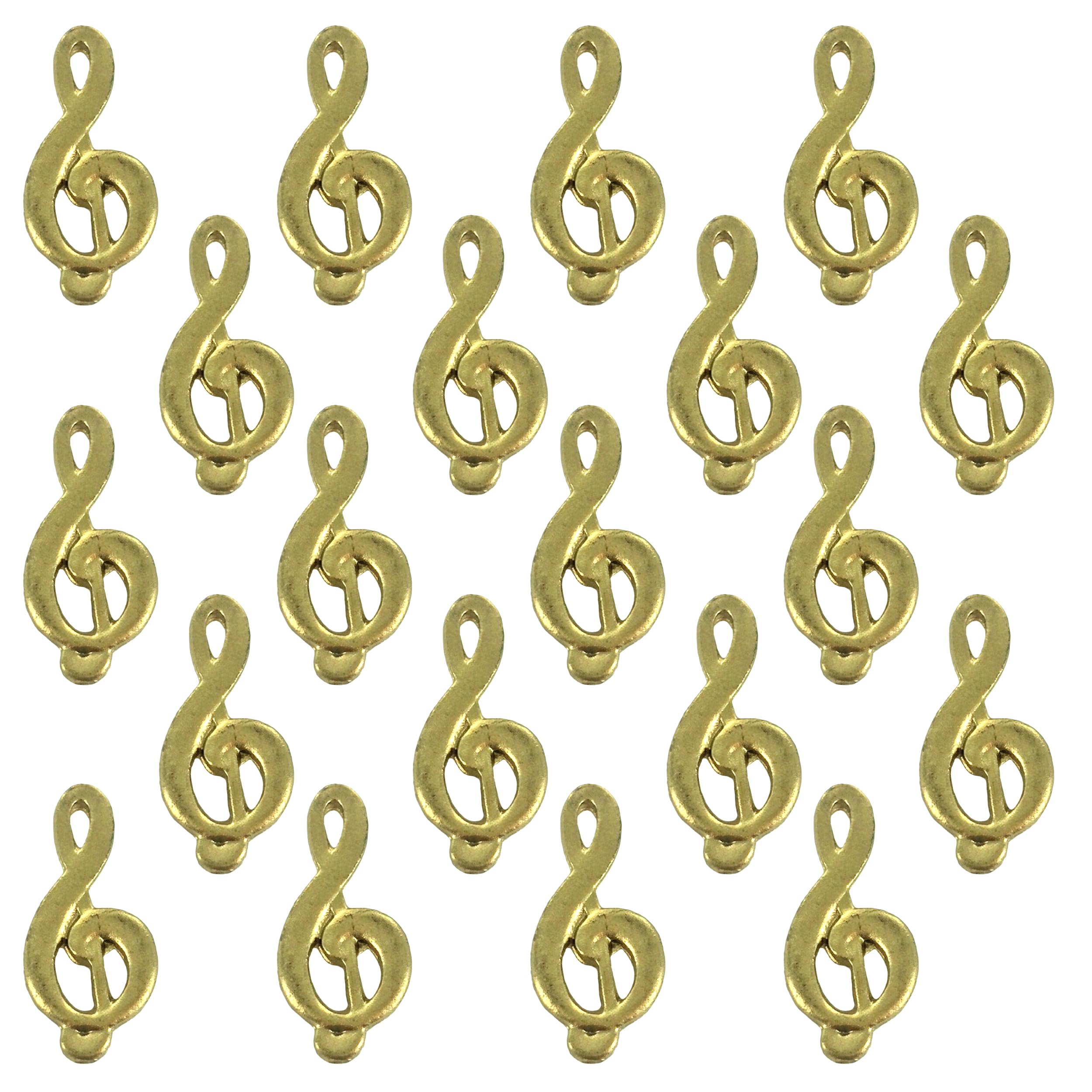 SHOP AWARDS AND GIFTS G-Clef Music Note Musician Lapel Pins for Students Appreciation Reward School Teacher, Bulk Pack of 20, Poly Bagged, Gold, 1 Inch