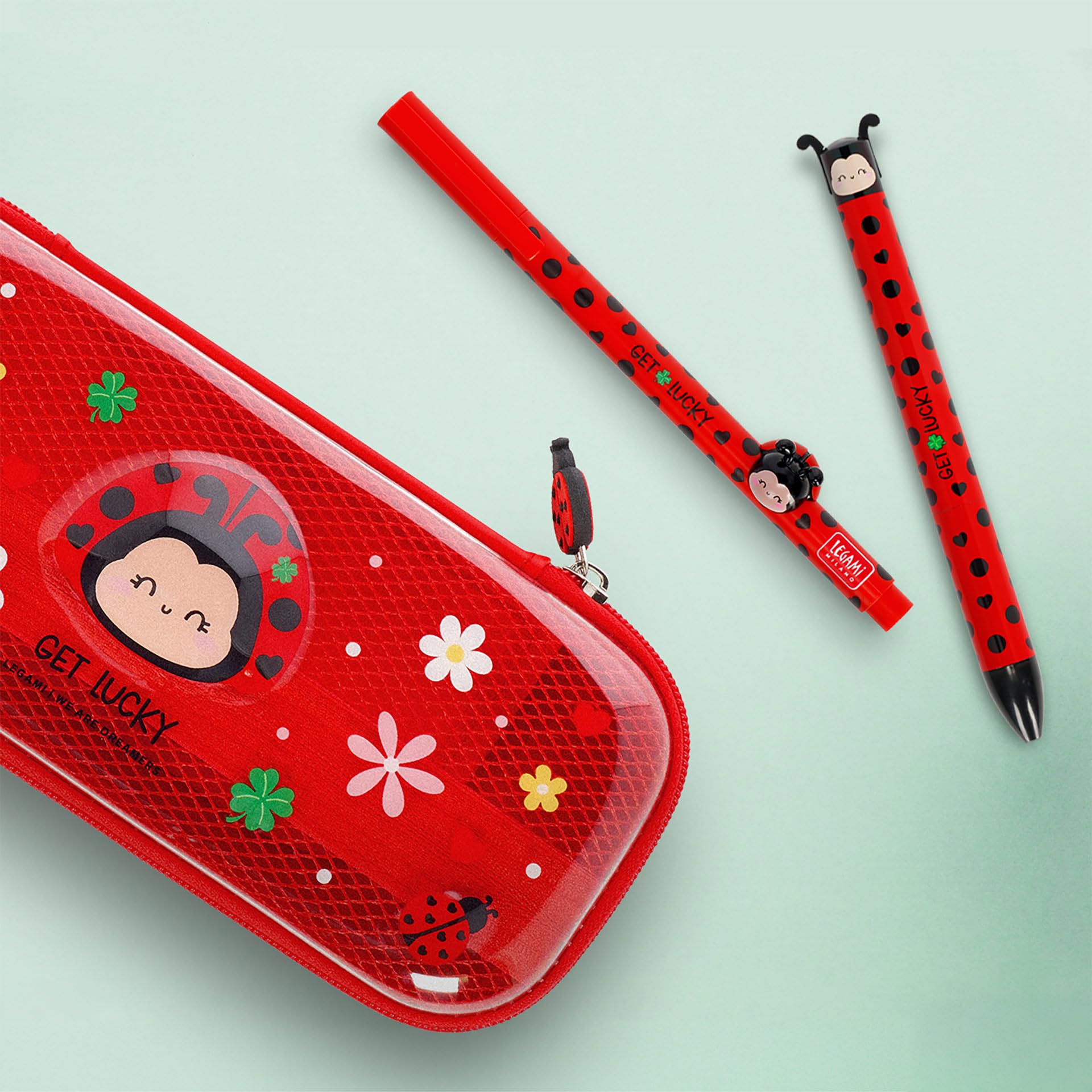 Legami Penna Click&Clack Bicolore Ladybug 1 mm
