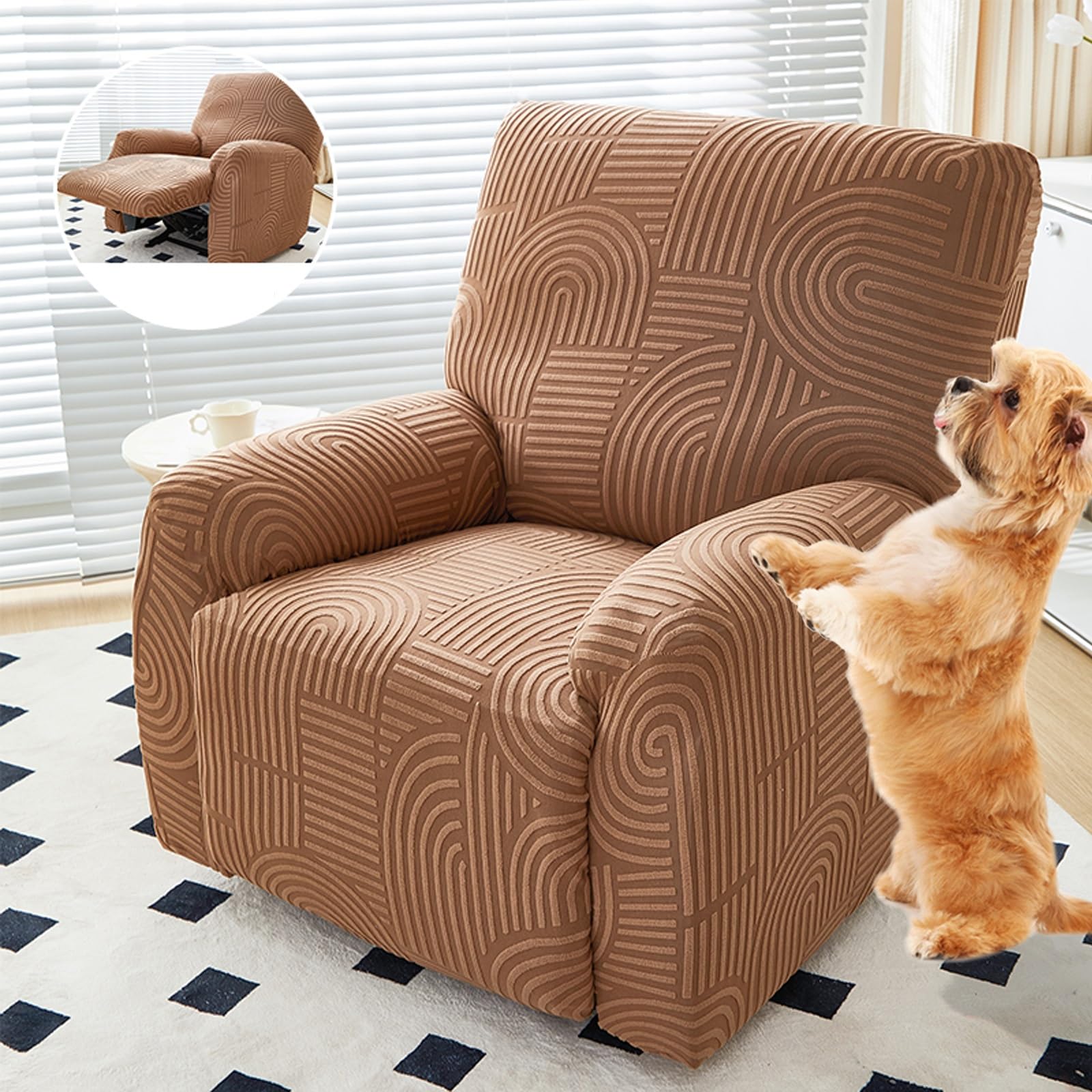Fundas para sillones reclinables de felpa jacquard de alta densidad
