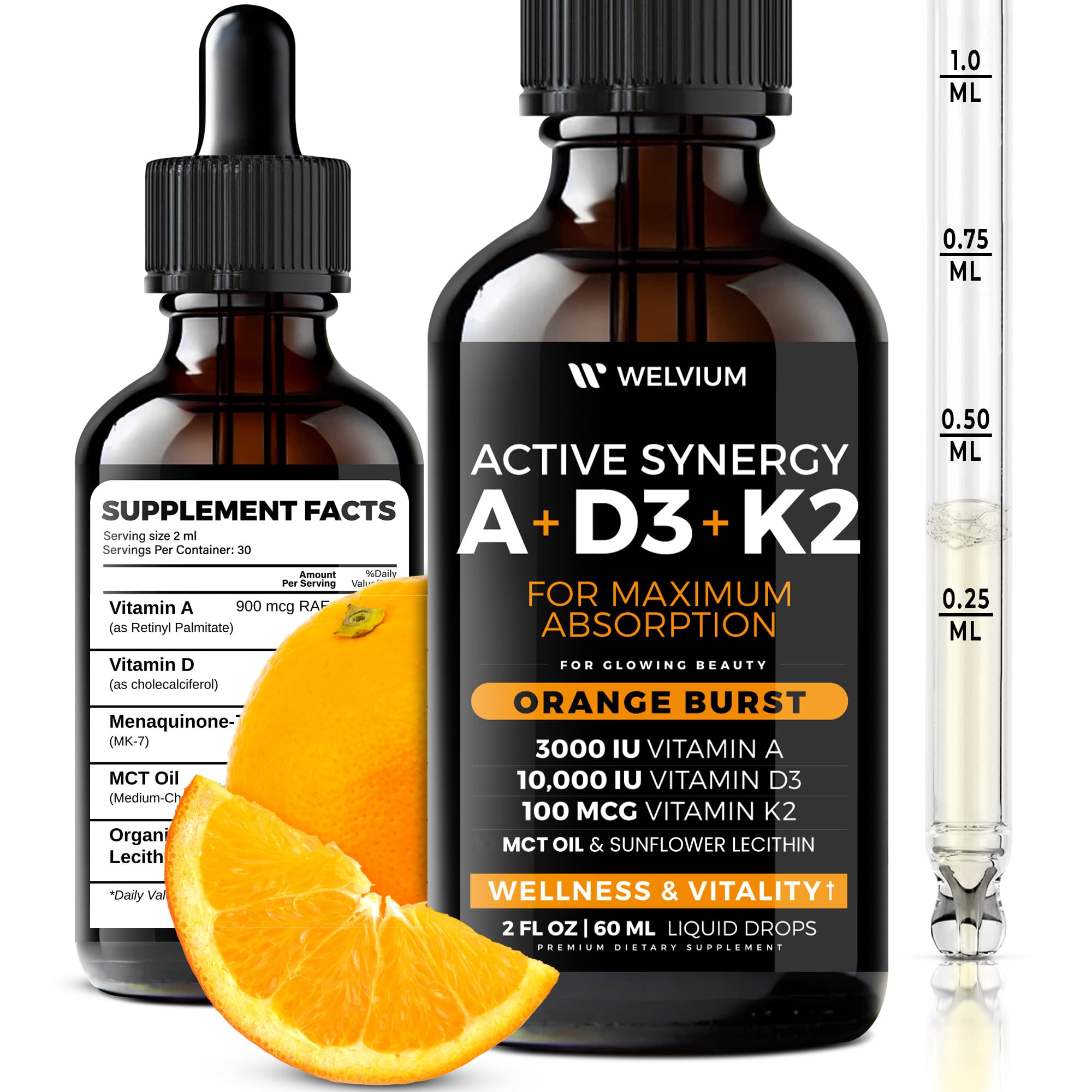 5-in-1 Liquid Vitamin D3 K2 Drops, ADK 10 Vitamin Supplement — Amazon image 8