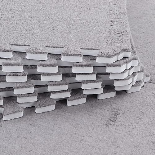 Miniatura 5 de Tapete de juego de espuma para bebé, tapete de juego suave para bebé, tapete de piso de espuma de felpa gruesa entrelazada, tapete de piso de espuma