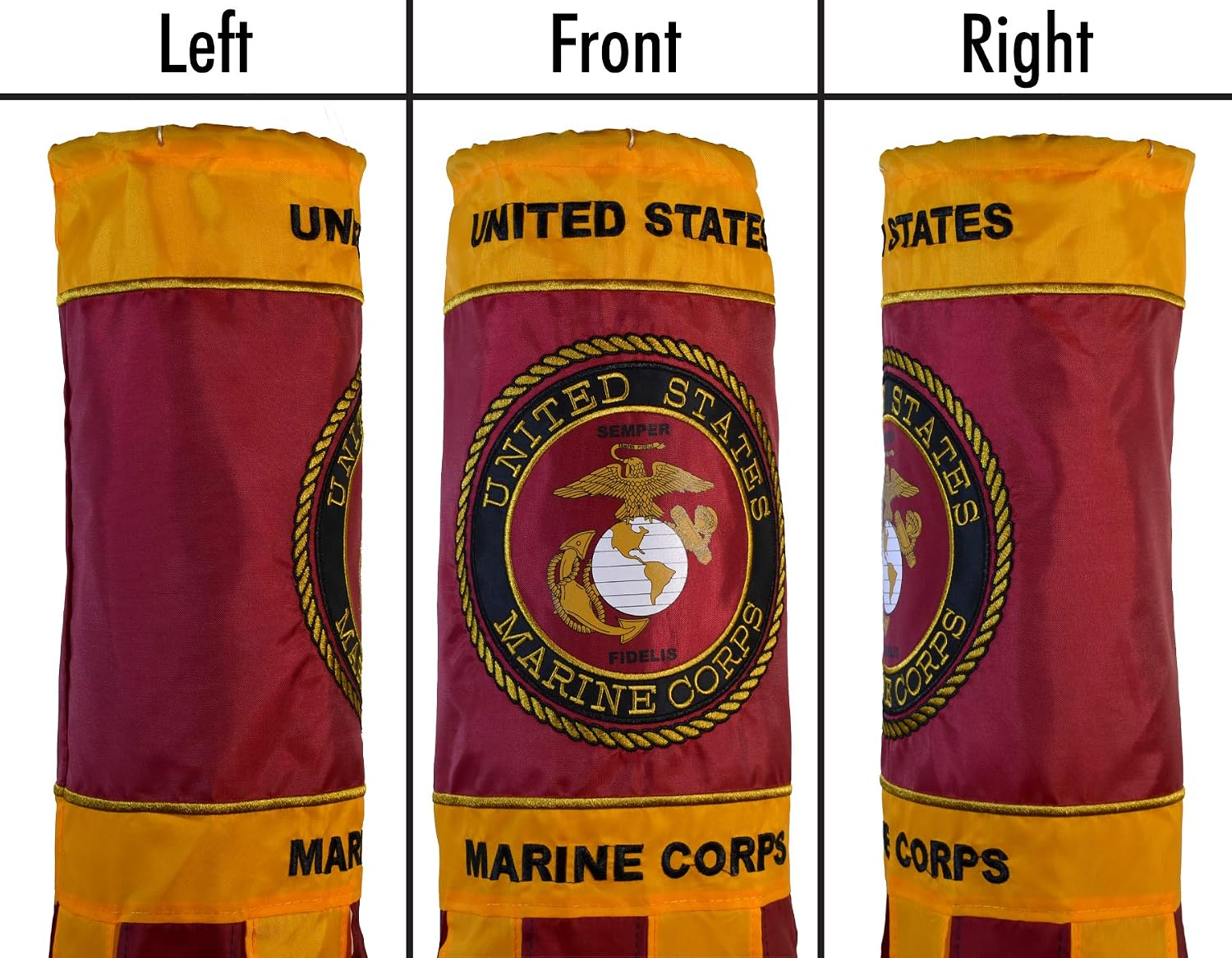 In the Breeze 4145 Windsock, U.S. Marine Corps Emblem,6" W x 40" H