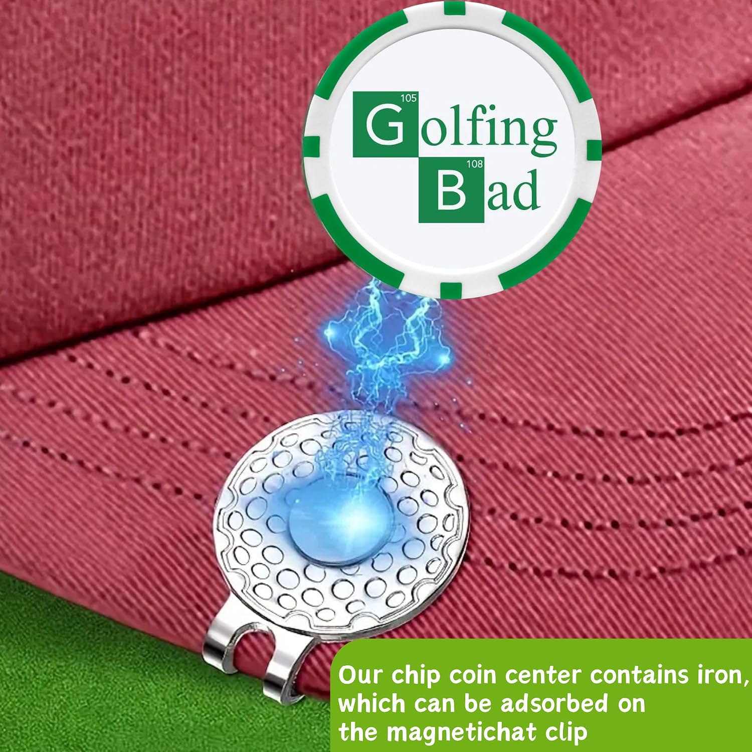Funny Golf Ball Marker with Magnetic Hat Clip, A Perfect Golf Gift for Men or Women - Golf Accessories for Men or Women