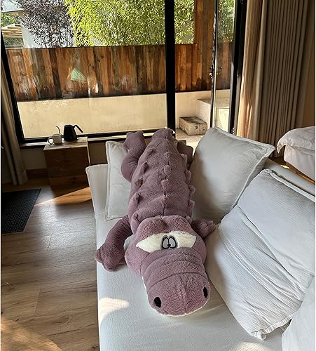 Vista 84 de Hofun4U Alligator Plush Pillow, 61 inch Alligator Stuffed Animal, Home Decoration Christmas Valentine’s Birthday Gift for Boys Girls Adults Kids