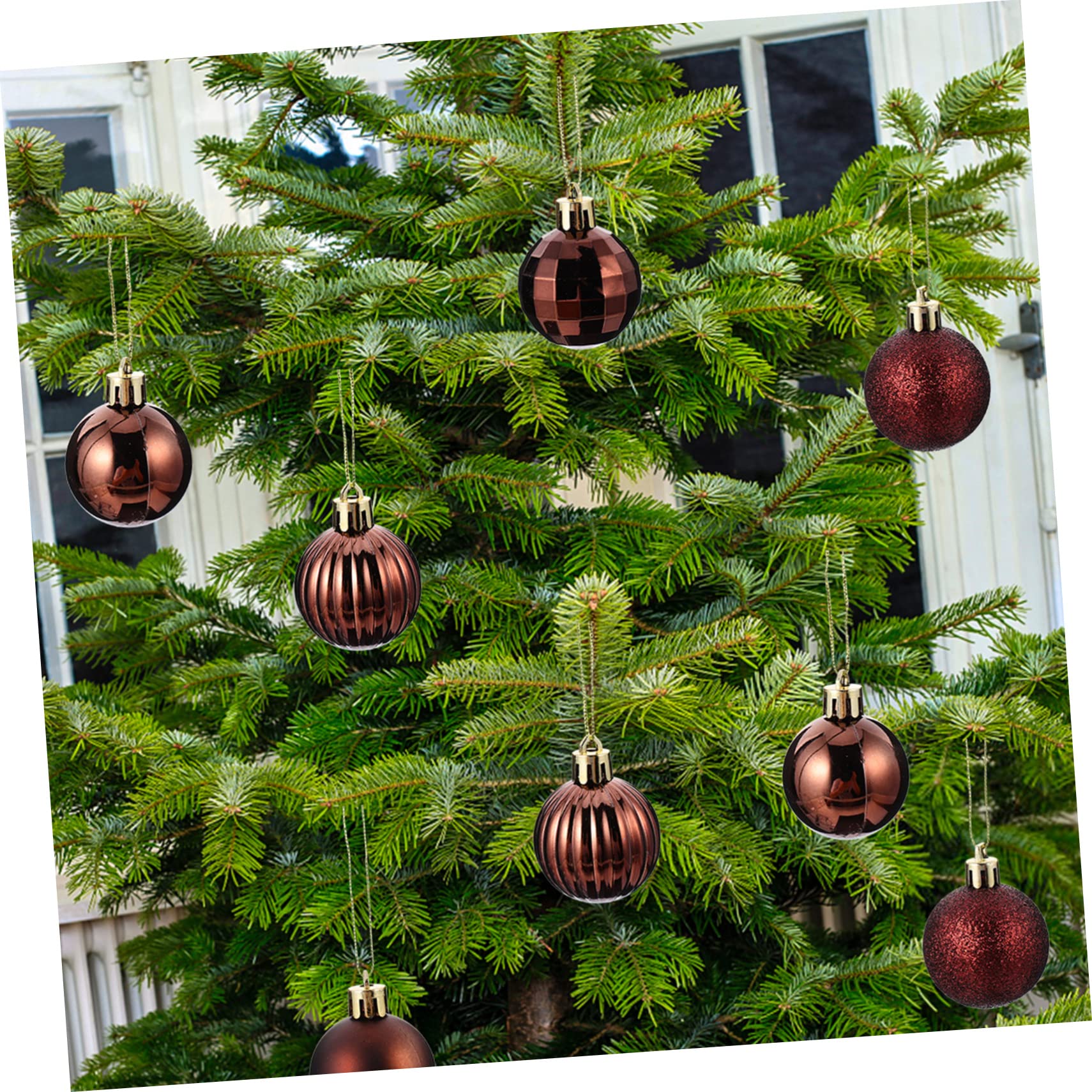 Zerodeko Adornos Colgantes De Navidad Forma De Bola para Árbol De Navidad Material Resistente Decoración y Navideños