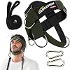 Neck Harness Padded Strength Trainer-Improve Neck Strength and Reduce Neck Pain,Neck Trainer with 37 inch/95 cm Heavy Duty Rope,Adjustable & Omnidirectional Neoprene Strap, Neck Harness for Gym & Home