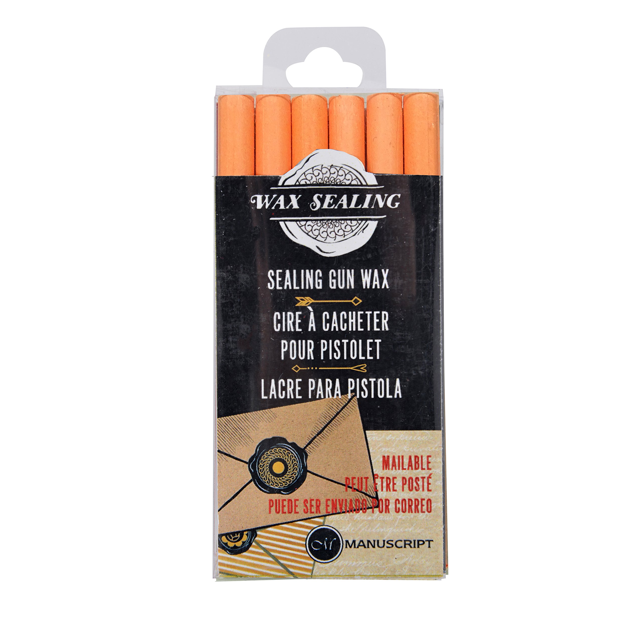 Manuscript Sealing Gun Wax - Peach (Pack of 6), (Diameter 8mm) โ image 1
