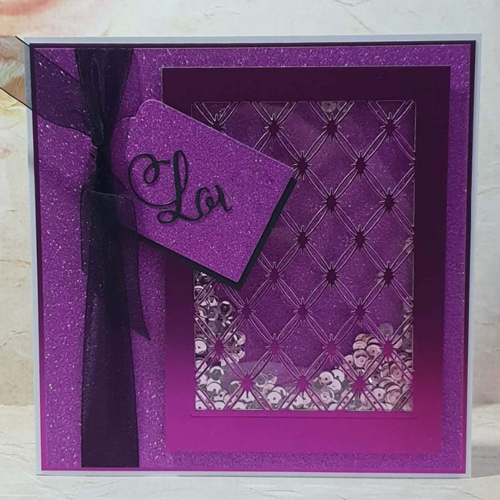 Schablone Für Scrapbooking & Karten – Cartoon-Hund Design, Silberfarben, 5,3x7,5 Cm