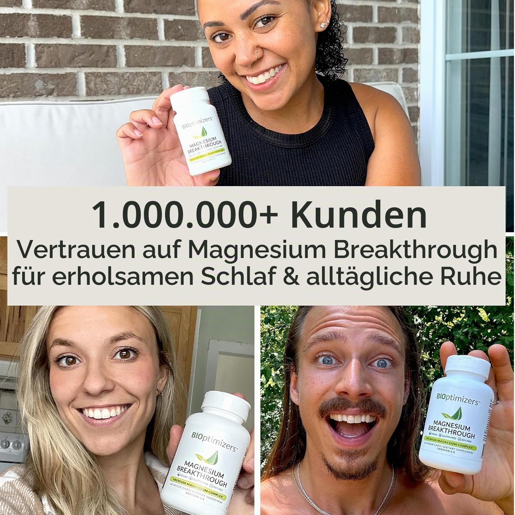 BiOptimizers Magnesium Breakthrough 4.0, 7-in-1-Komplex | 60 Kapsel