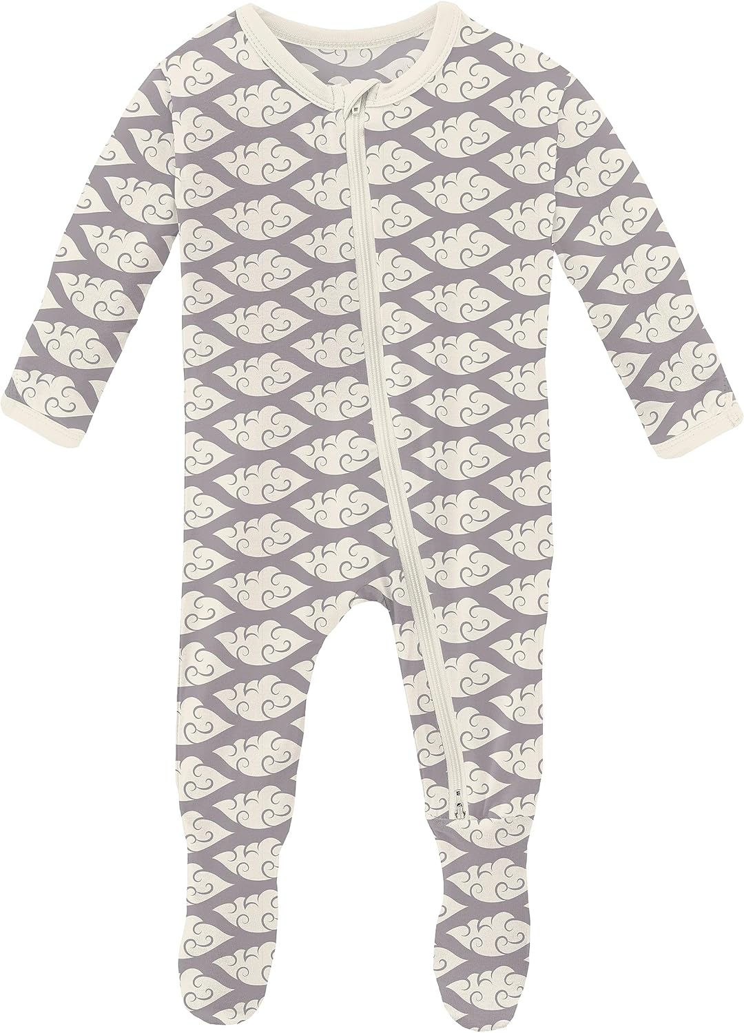 KicKee Print Footies with Zipper, Super Soft One-Piece Jammies in Our Nautical Mini Seasonal Prints
