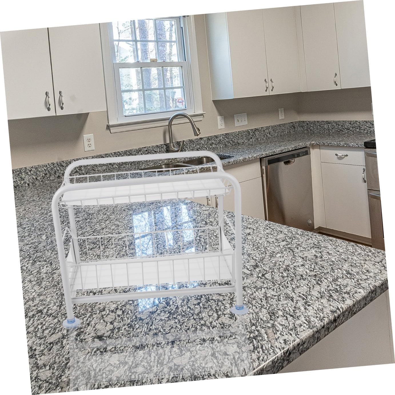 Cabilock Kitchen under Sink Organizer Storage Rack for Bathroom Home Multi-function Pull-for Easy Organization of Utensils Toiletries More Space-saving Design for Compact Areas