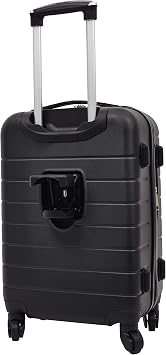 Wrangler Smart Spinner Hardside Luggage, 2 Piece Set, Black