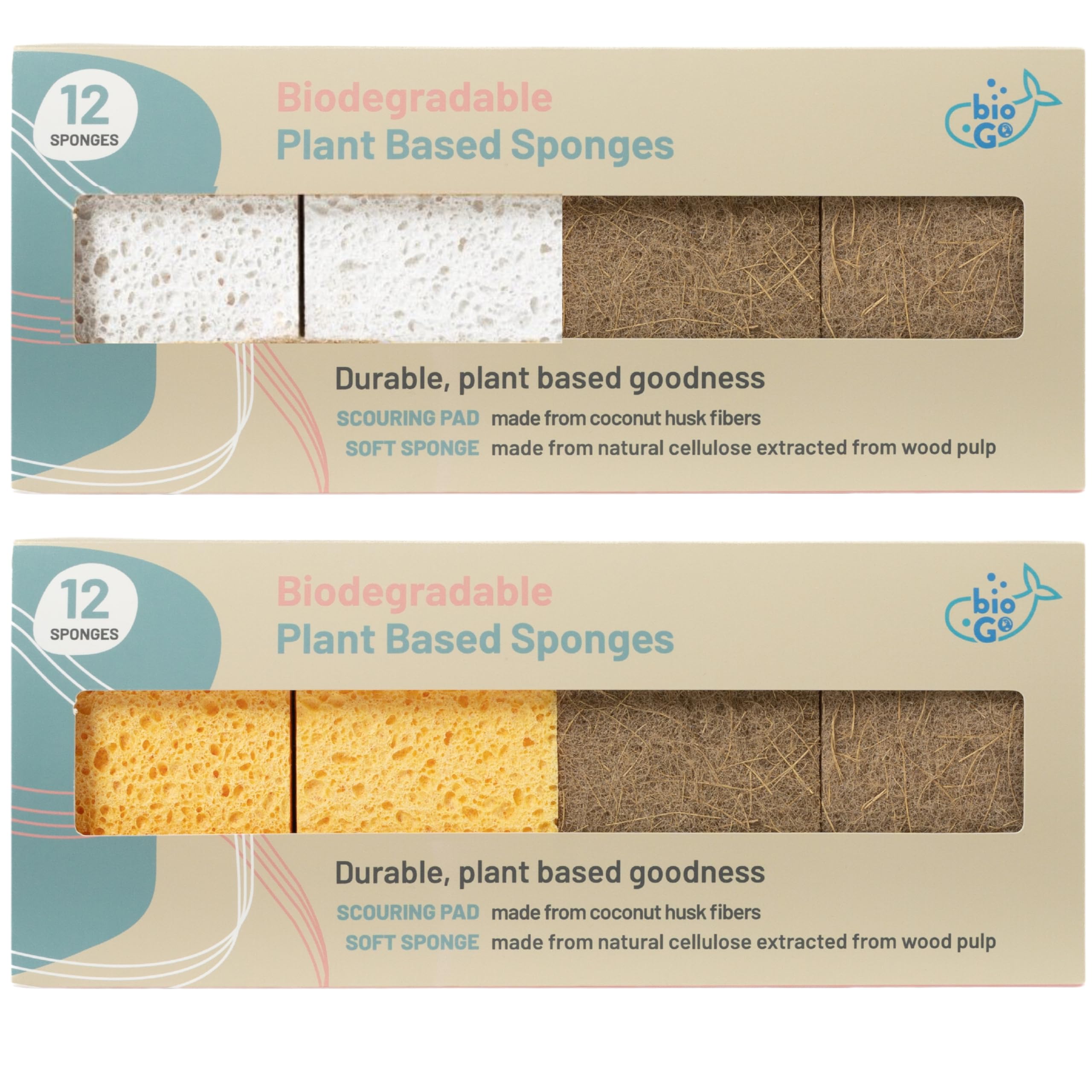 (2 x 12 Packs) White and Natural Bundle