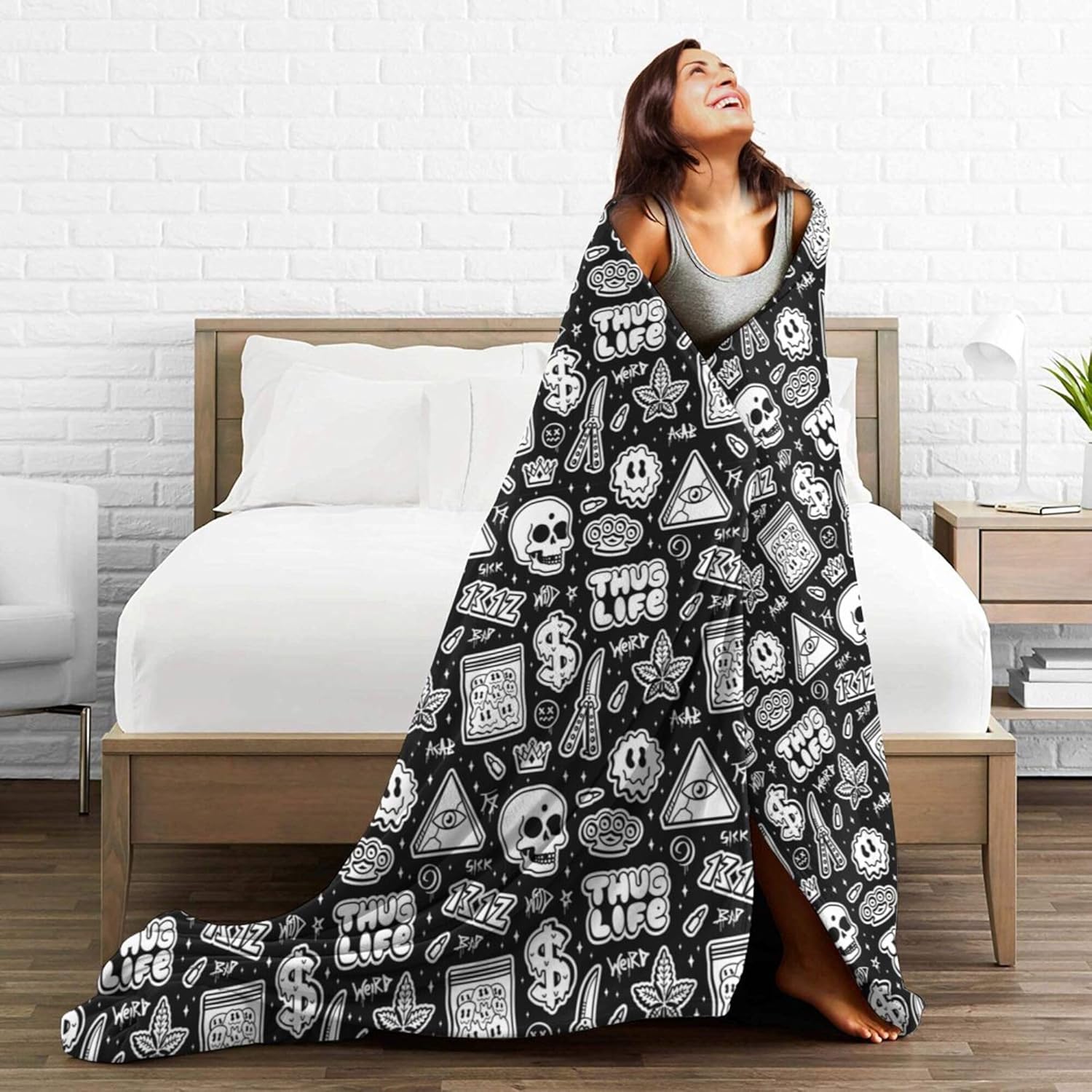 Weeds Blanket for Girls Boys Throw Bedding Room Decor Flannel Blankets for Couch Bed 80"X60"