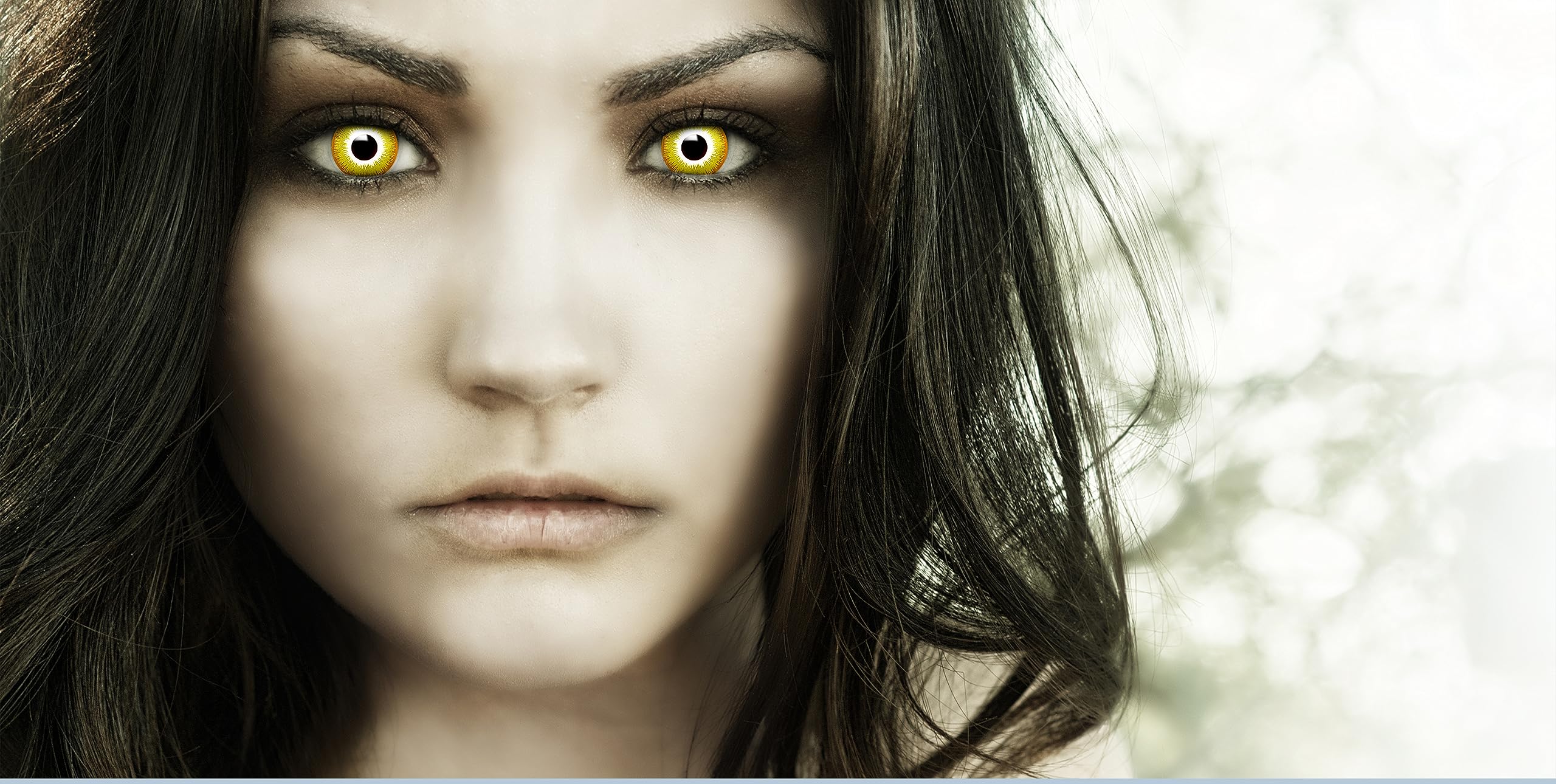 FXCONTACTS Lentes de contacto de colores para disfraces de Halloween y carnaval 2 uds 1 par lentes suaves desechables sin graduación – AVATAR AMARILLO