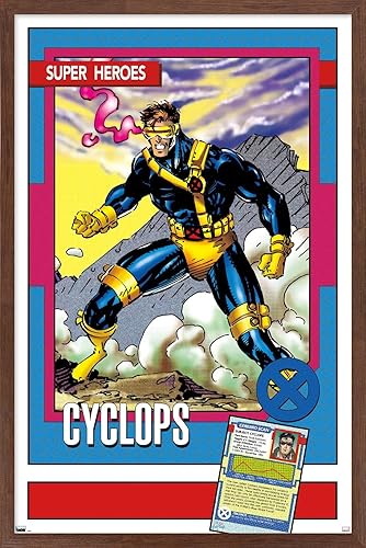 Miniatura 8 de Trends International Marvel Trading Cards - Póster de pared de cíclope, 22.375 x 34 pulgadas, versión premium sin marco