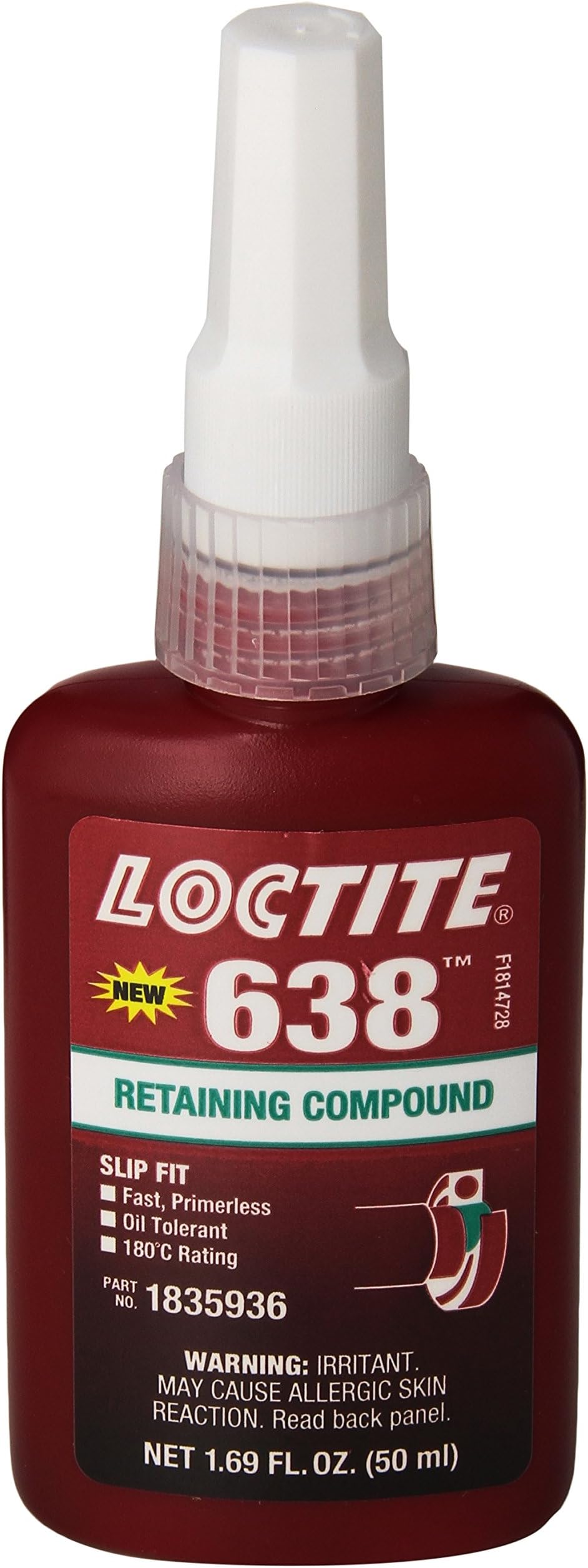 21448 Green 638 High Strength Retaining Compound, 50 mL Bottle