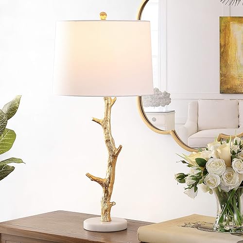 SAFAVIEH Lighting Collection Olenna Gold Tree Branch - Lámpara de mesa para dormitorio, sala de estar, oficina en casa, escritorio, mesita de noche