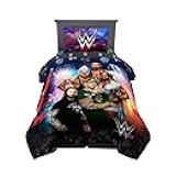 WWE Wrestlemania Kids Bedding Set, Super Soft Microfiber Comforter & Sheet Set, 4-Piece Twin, (Officially Licensed Product) by Franco