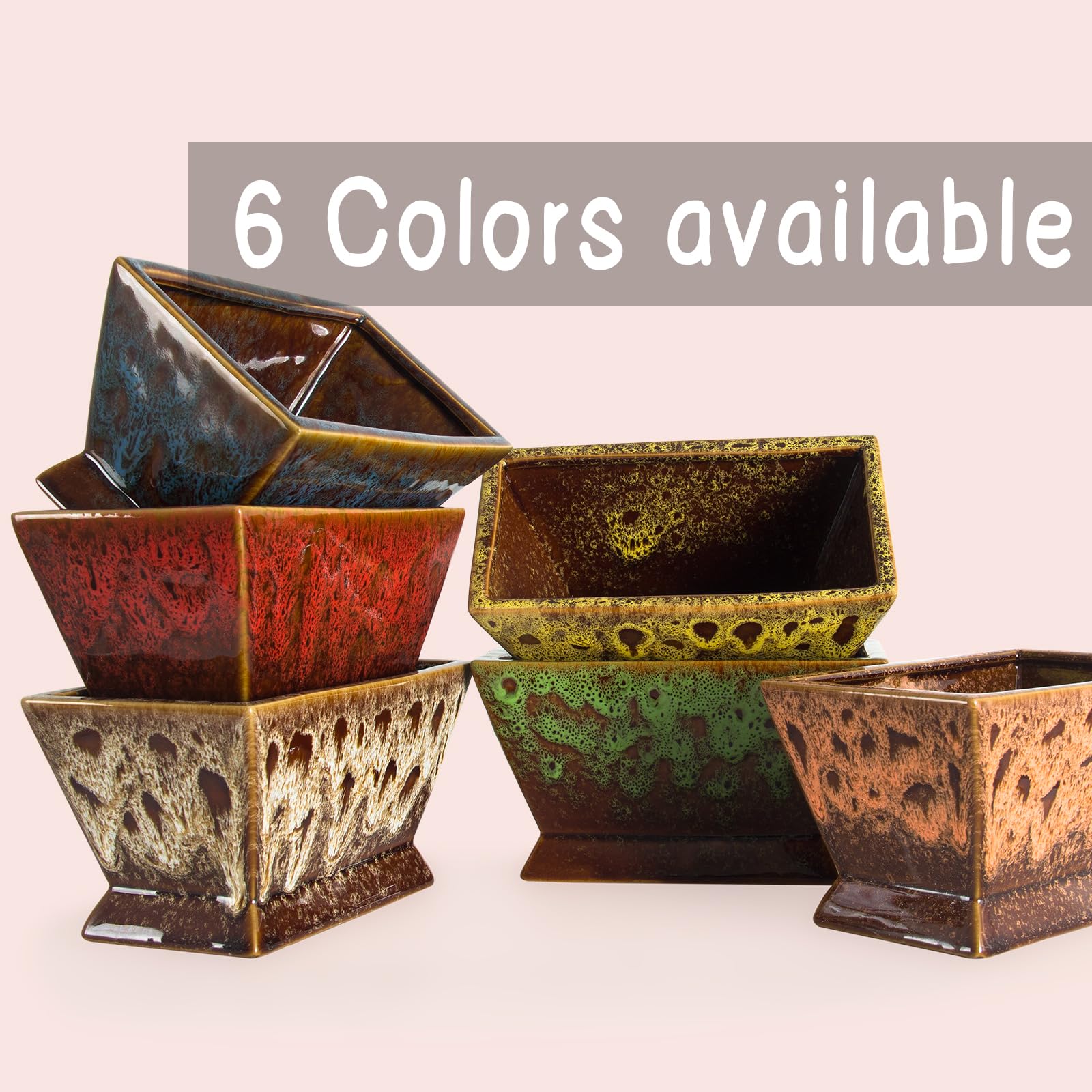 ARTKETTY Plant Pots, Large Succulent Planters Pots with Drainage - Image 2