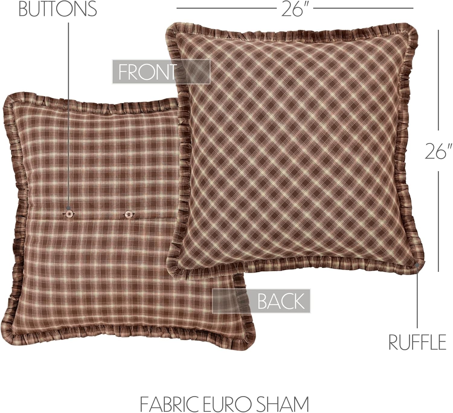 VHC Brands 29405 Dawson Star Luxury Sham 21x37