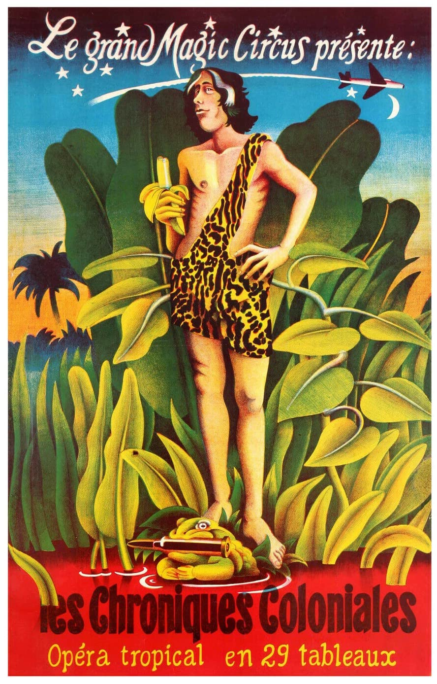 Affiche vintage Le Grand Magic Circus rare 86x55 lithographie collection