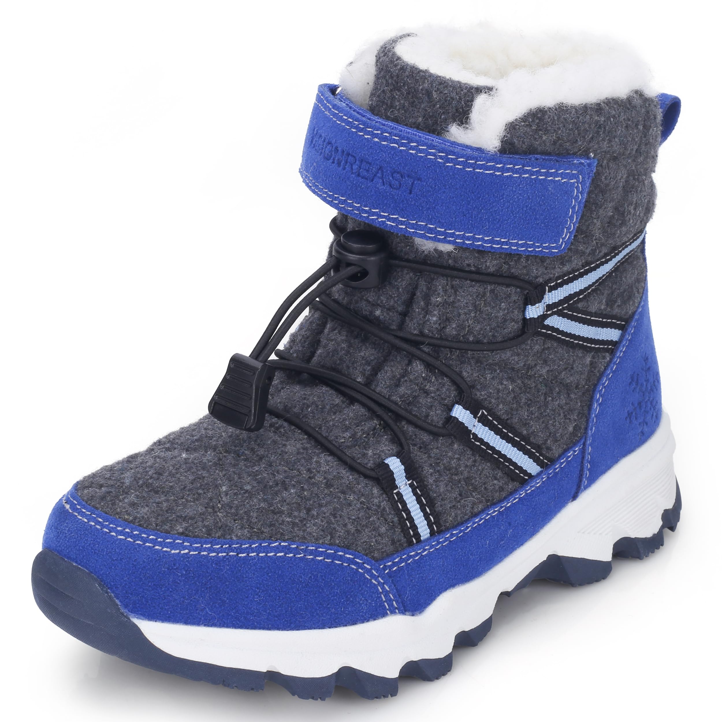 Stivali da Neve Bambini Scarpe Invernali di Lana Calde Antiscivolo Traspirante Escursionismo Scarponi da Ragazzi