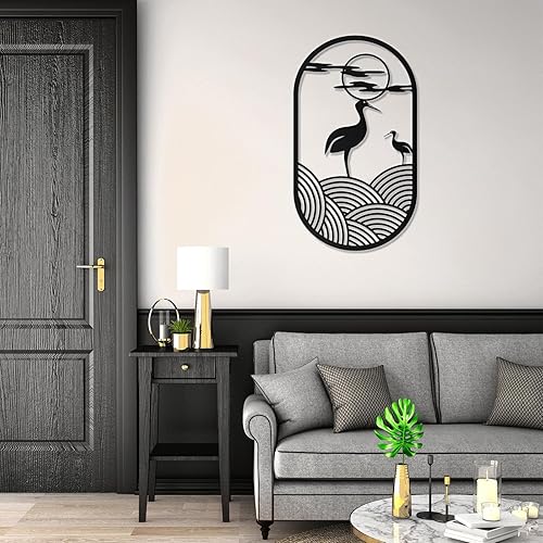 Miniatura 2 de fayholy Arte de pared de cigüeña, decoración de pared de metal de cigüeña, decoración de pared de metal de pájaro, pájaros de metal, regalo de