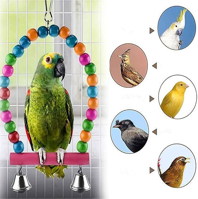 Foto 4 de 4 de 6Piezas Juguete para Loros, Juguetes Coloridos para Loros de pájaros