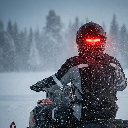 Miniatura 6 de BITEHARDER Luz de seguridad para casco de moto de nieve - ROJ
