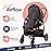 IntiMom Stroller Sun Shade - Universal UV Protection Cover for Strollers Sunshade with See Through, Clip-On Sun Blocker, Sun Shield for Baby, Breathable Adjustable Fit, Full Coverage, L Black