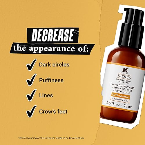 Miniatura 4 de Kiehl's Suero de vitamina C con 12.5% de fuerza potente, concentrado reductor de línea para la cara, aumenta la luminosidad y la firmeza, suaviza y