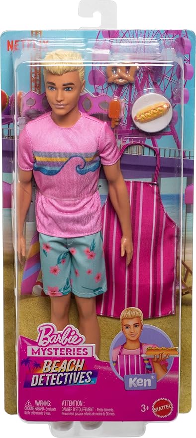 Muñeco Ken Barbie Mysteries con accesorios y ropa extraíble miniatura 5