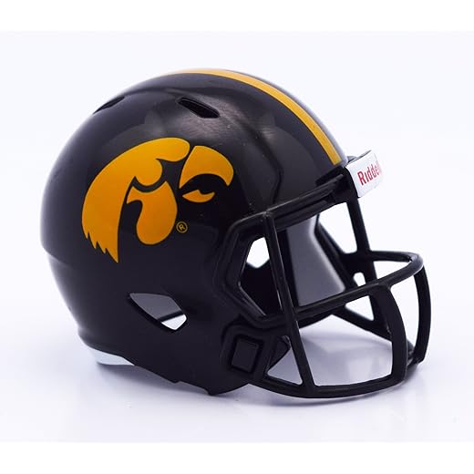 Riddell NCAA Iowa Hawkeyes Helmet Pocket ProHelmet Pocket Pro Speed Style, Team Colors, One Size
