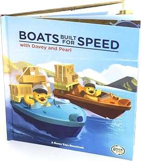 Green Toys Boats Built for Speed with Davey & Pearl - Play and Learning Storybook for Kids. Recycled Materials, Made in USA.