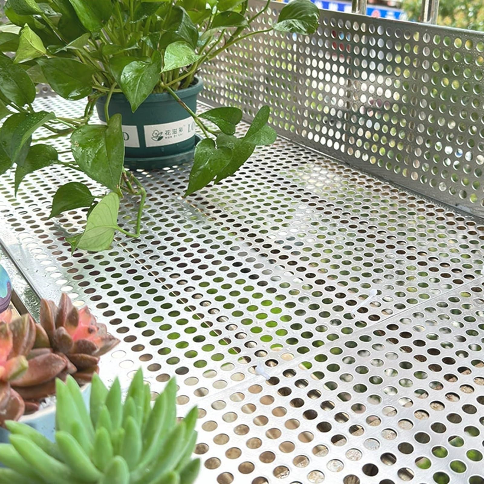 VXHCS Lochblech Aus Rostfreiem Stahl, 0,6mm Dicke Garten Bauernhof Dekorativer Zaun Balkonsicherheitstrennwand Tür Beobachtungspaneel(0.6x1m)