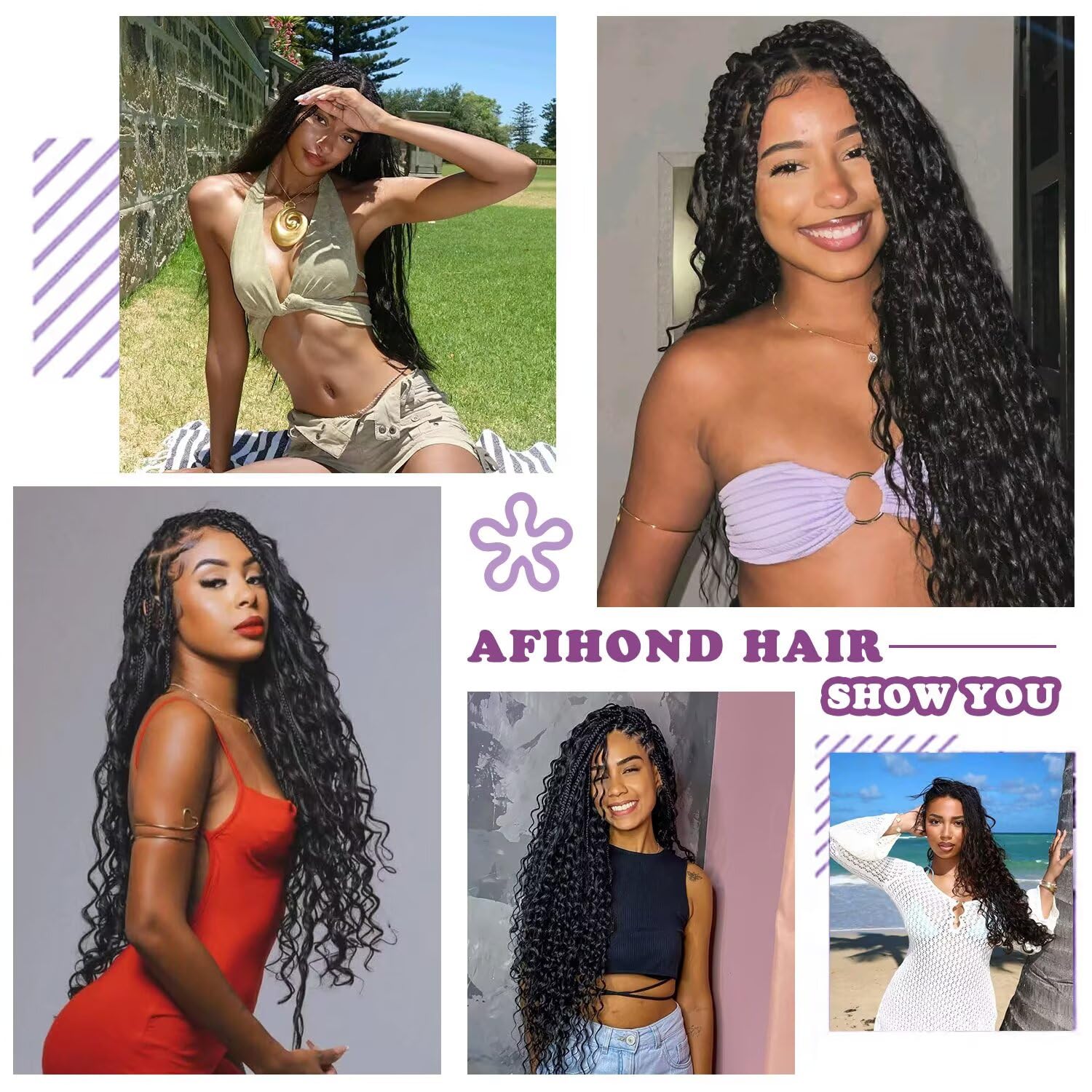 Cabello humano trenzado para trenzas bohemias, 4.23 onzas, cabello humano ondulado a granel para trenzar, sin nudos, 12A, 100% sin procesar, extensiones de cabello virgen brasileño bohemio a 6