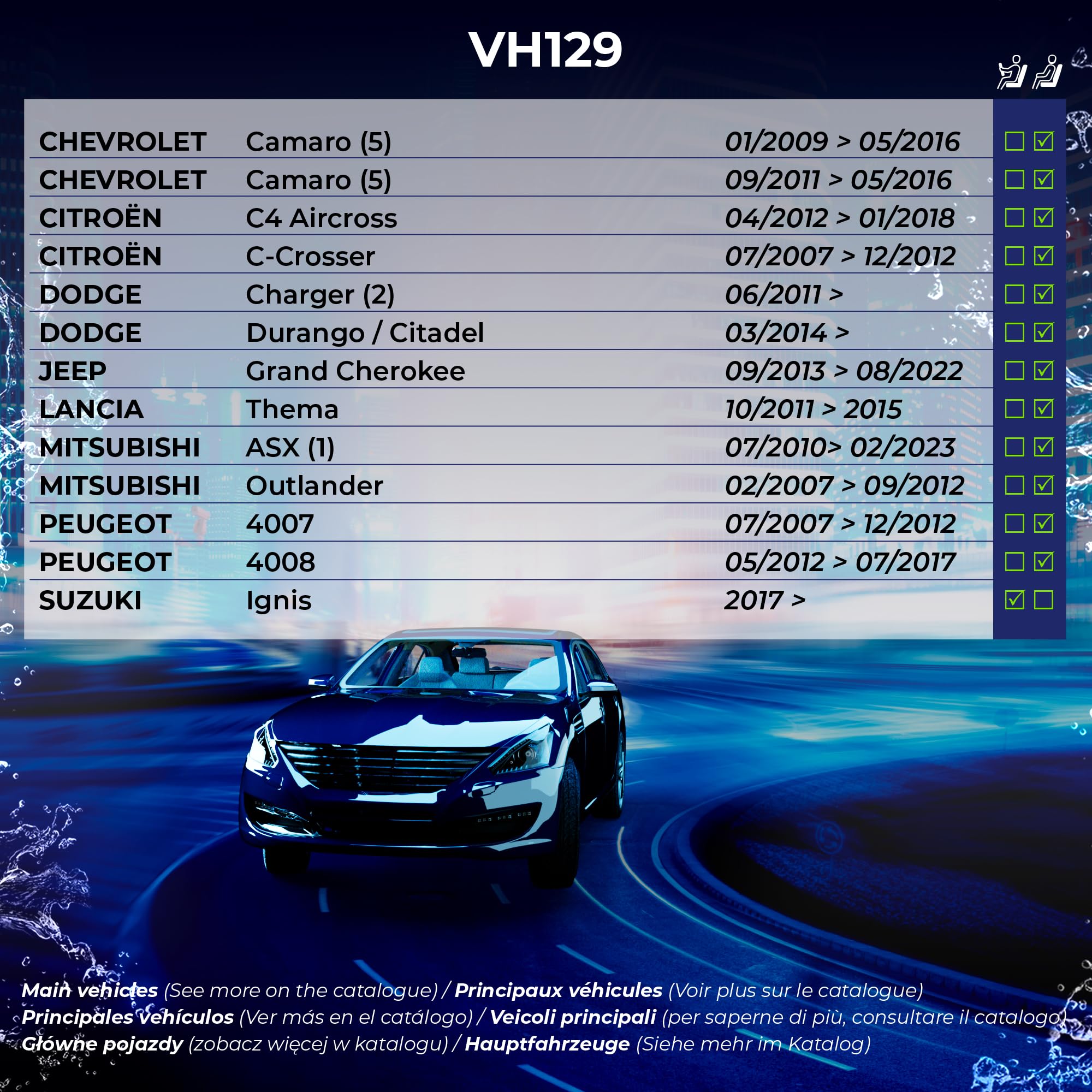 Valeo Silencio Hybrid Single Silecek Jeep Grand Cherokee (2013 ve sonrası), Mitsubishi ASX (2015 ve sonrası) (525 MM) 574729