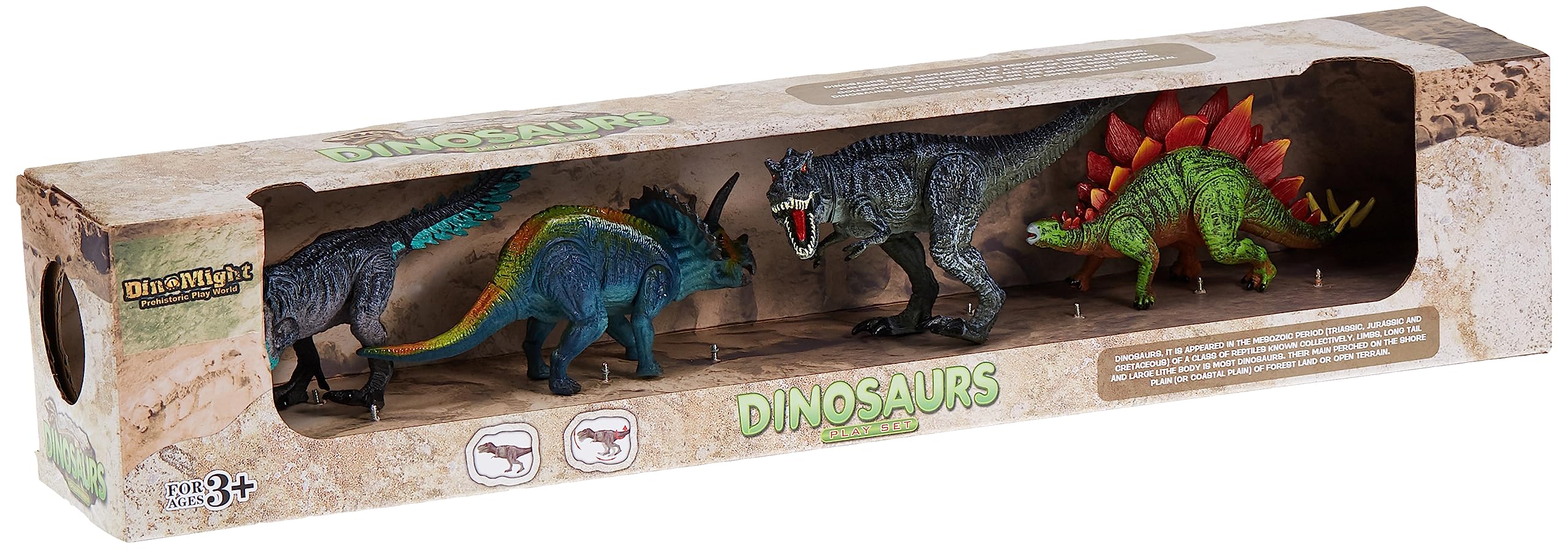 Happiness Express Hpns Exp Movable Joint Dino Fig Playset