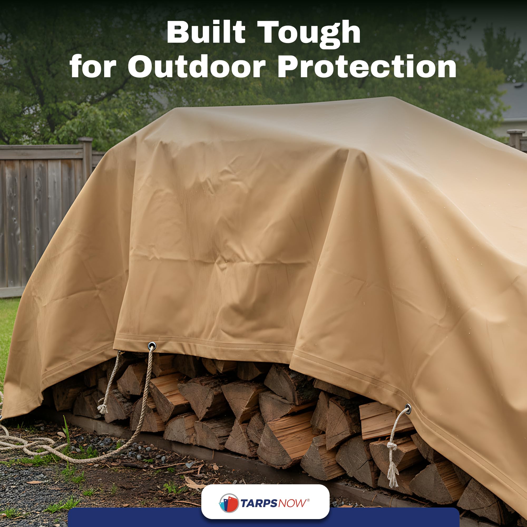 Tarps Now 5x7 ft Heavy Duty Canvas Tarp | 18 MIL Water Resistant