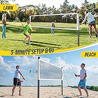 Vista 6 de Badminton Set for Backyard, Outdoor Badminton Net with Anti-Sag Design, 4 Professional Badminton Rackets, 4 Shuttlecocks and Carry Bag for Lawn or