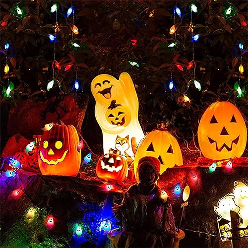 Miniatura 2 de Luces de Halloween, decoraciones de Halloween, luces LED de fantasma, calabaza para decoración de Halloween, interiores y exteriores, fiesta de