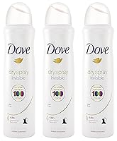 Vista 1 de Dove Spray seco antitranspirante – Invisible – Acabado transparente – 3.8 oz (107 g) por lata – Paquete de 3 latas